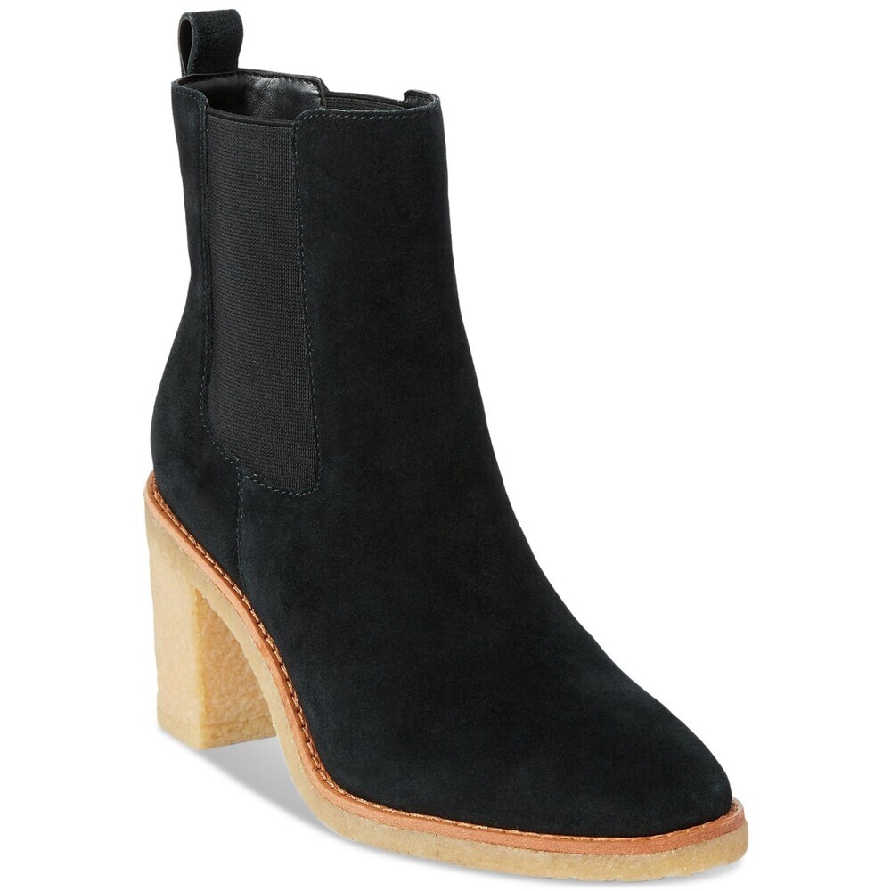 Lauren Ralph Lauren Marianna Boots Women's 6 Black Suede Chelsea Bootie LION57